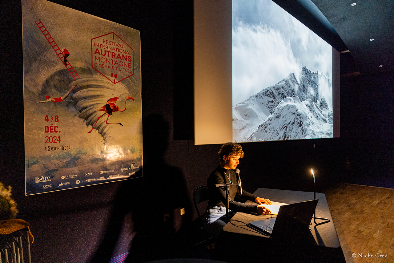 Perspectives Glaciaires, captation live, Festival international d’Autrans - Montagne, Cinéma & Culture, 4 décembre 2024, Photographie : © Nacho Grez